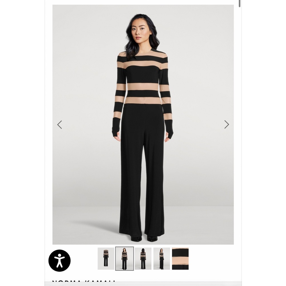 Norma Kamali spliced wide leg jumpsuit
